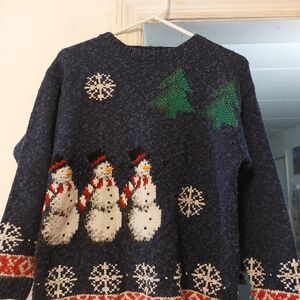 Marisa Christina Vintage Snowman Sweater Medium